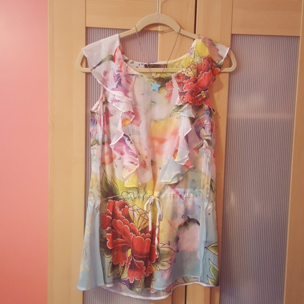 ED HARDY  size S polyester draw string top